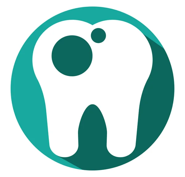 Cárie Dentária Ilustração Vetor Sobre Fundo Branco —  Vetores de Stock