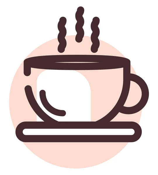 Heiße Tasse Kaffee Illustration Vektor Auf Weißem Hintergrund — Stockvektor