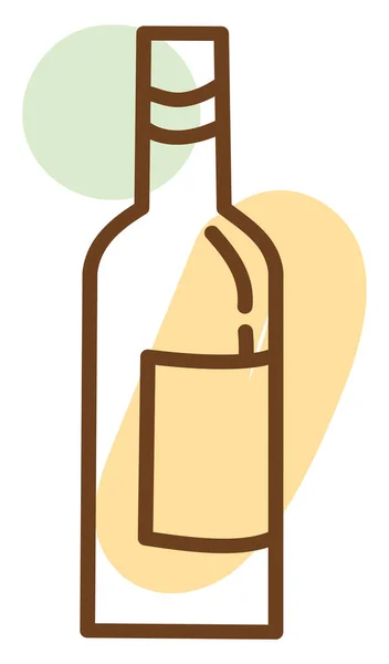 Flaska Alkohol Illustration Vektor Vit Bakgrund — Stock vektor
