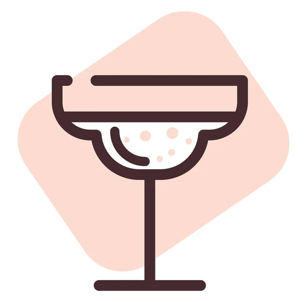 Margarita Cocktail Illustration Vector White Background — 스톡 벡터