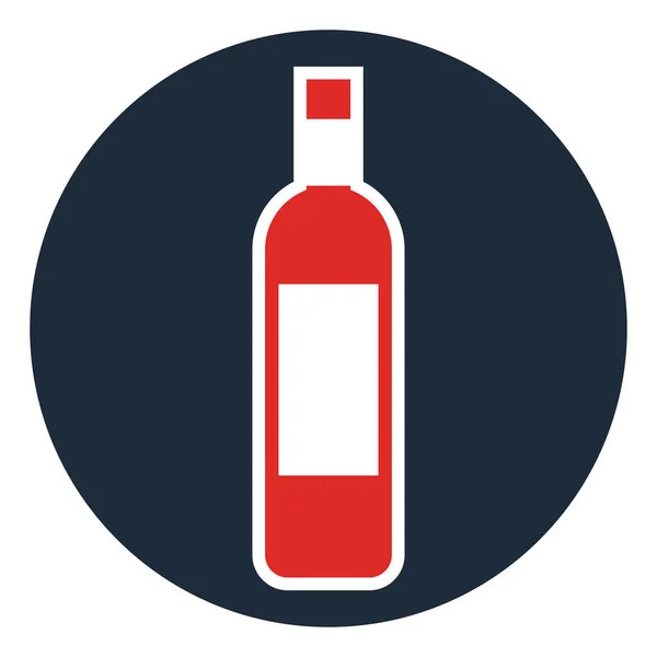 红葡萄酒瓶 白色背景上的载体 — 图库矢量图片