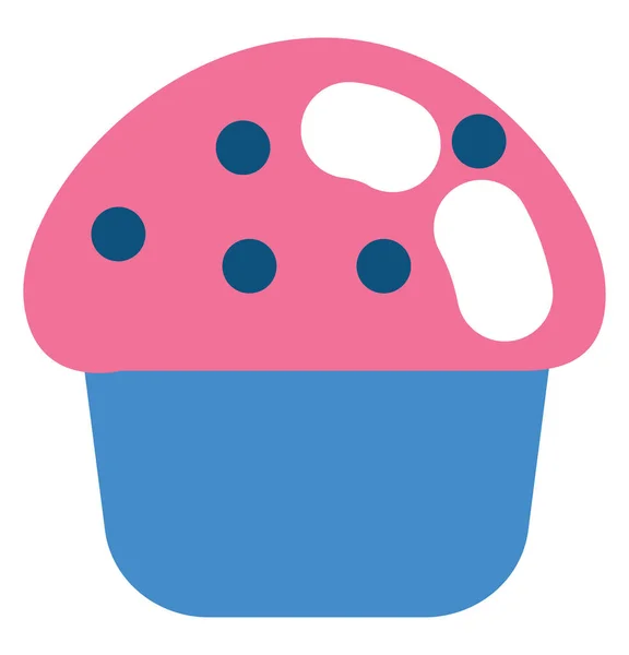 Cupcake Pasquale Illustrazione Vettore Sfondo Bianco — Vettoriale Stock