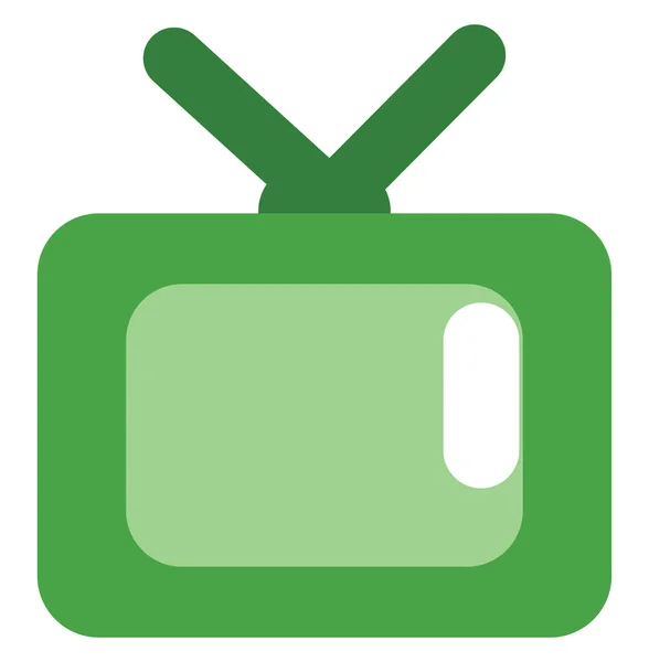 Elettronica Vecchia Televisione Illustrazione Vettore Sfondo Bianco — Vettoriale Stock