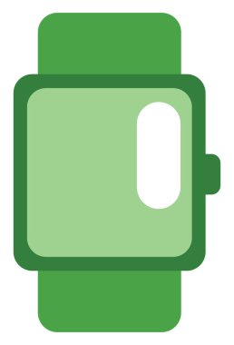 Elektronik akıllı saat, illüstrasyon, beyaz arkaplan üzerindeki vektör.