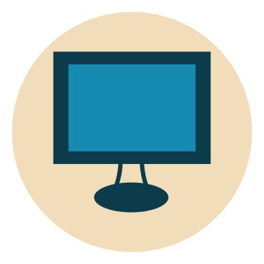 Elektronik televizyon ekranı, illüstrasyon, beyaz arkaplan üzerindeki vektör.