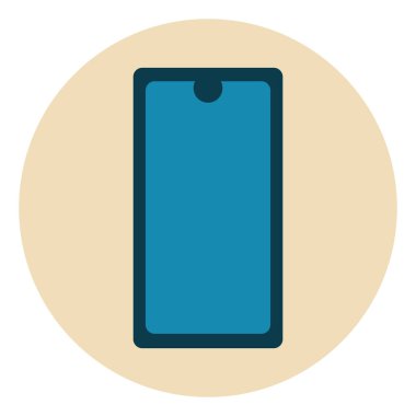 Elektronik akıllı telefon, illüstrasyon, beyaz arkaplan üzerindeki vektör.