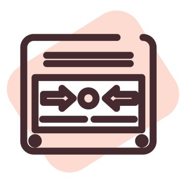 İtfaiyeci çağrı noktası, illüstrasyon, beyaz arka planda vektör..