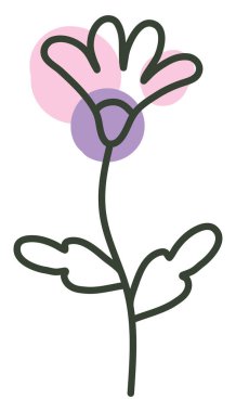 Yaz çiçeği, illüstrasyon, beyaz arkaplandaki vektör.