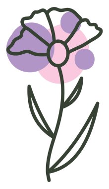 Sonbahar çiçeği, illüstrasyon, beyaz arkaplandaki vektör.