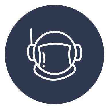 Galaksi astronotu, illüstrasyon, beyaz arkaplan üzerindeki vektör.