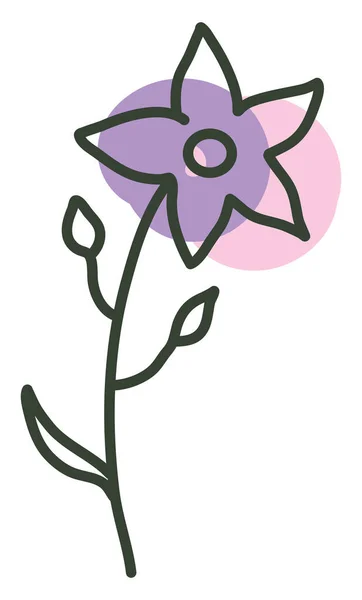 Щаслива Квітка Ілюстрація Вектор Білому Тлі — стоковий вектор