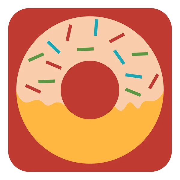 Sweet Donut Illustration Vektor Auf Weißem Hintergrund — Stockvektor