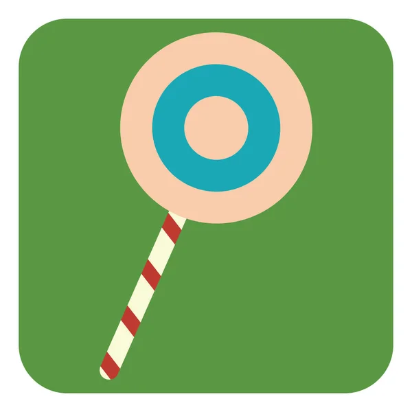 Sweet Lollipop Illustration Vektor Vit Bakgrund — Stock vektor