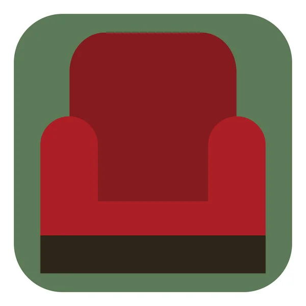 Κομψό Κόκκινο Πολυθρόνα Εικονογράφηση Διάνυσμα Λευκό Φόντο — Διανυσματικό Αρχείο