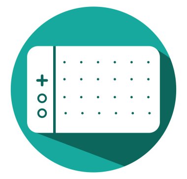 Donanım tableti, illüstrasyon, beyaz arkaplan üzerindeki vektör.