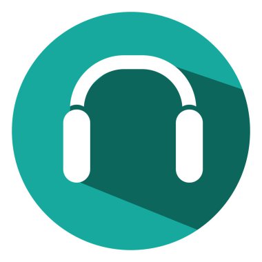 Beyaz kulaklıklar, illüstrasyon, beyaz arkaplandaki vektör.