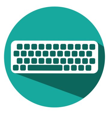 Beyaz bilgisayar klavyesi, illüstrasyon, beyaz arkaplan üzerindeki vektör.