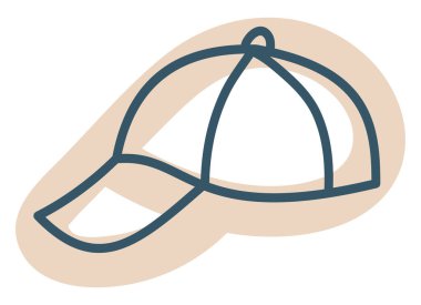 Basit şapka, illüstrasyon, beyaz arkaplan üzerindeki vektör.