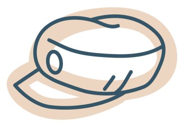 Denizci şapkası, illüstrasyon, beyaz arka planda vektör..