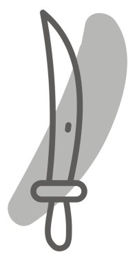 Viking kılıcı, illüstrasyon, beyaz arka planda vektör..