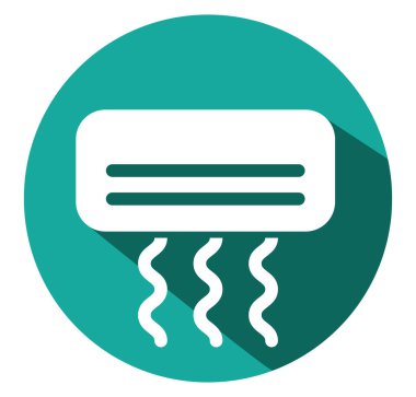 Beyaz arka planda klima, illüstrasyon, vektör.