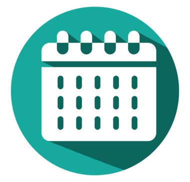 Otel giriş çıkış takvimi, illüstrasyon, beyaz arkaplan üzerindeki vektör.