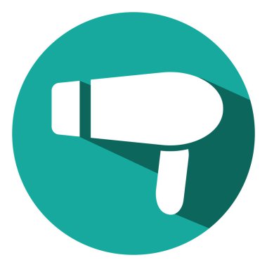 Otel elektronik saç kurutma makinesi, illüstrasyon, beyaz arka planda vektör..