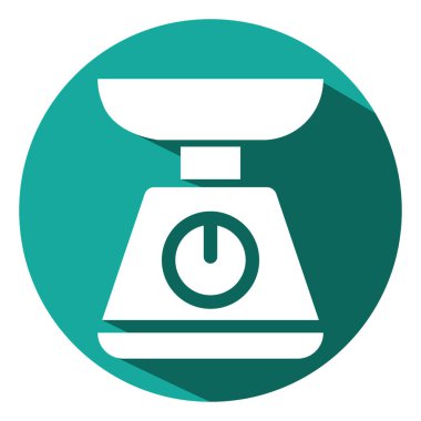 Otel mutfak ölçeği, illüstrasyon, beyaz arka planda vektör..