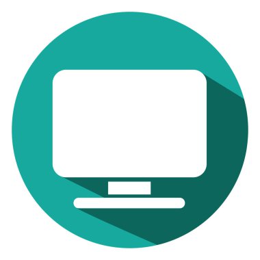 Otel bilgisayarı, illüstrasyon, beyaz arkaplandaki vektör.