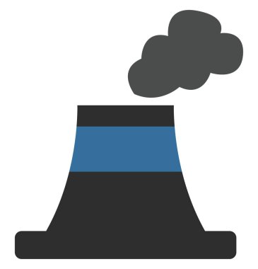 Sanayi fabrikası, illüstrasyon, beyaz arka planda vektör..