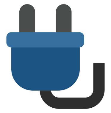 Endüstriyel elektrik prizi, illüstrasyon, beyaz arka plandaki vektör.