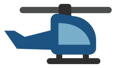 Sanayi helikopteri, illüstrasyon, beyaz arka plandaki vektör..