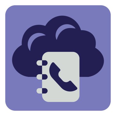 Kişi defteri, illüstrasyon, beyaz arkaplan üzerindeki vektör içeren bulut.