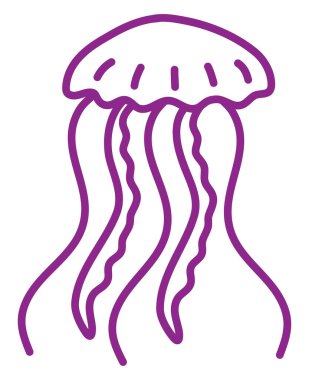 Küçük denizanası, illüstrasyon, beyaz arka planda vektör..