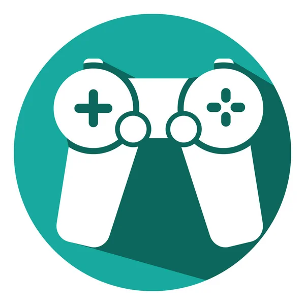 White Gaming Controller Illustratie Vector Een Witte Achtergrond — Stockvector