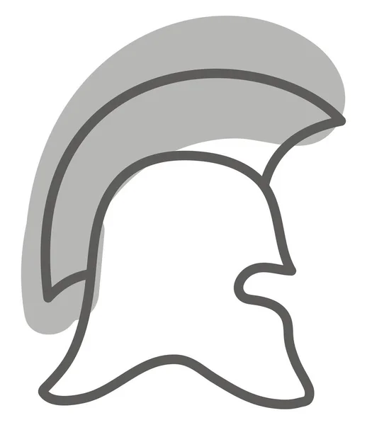 Gladiator Helmet Illustration Vector White Background — Stock Vector