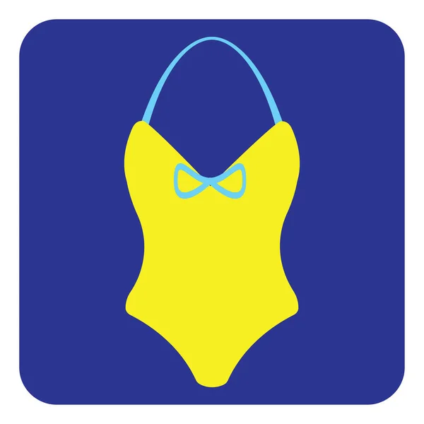 Gelber Badeanzug Illustration Vektor Auf Weißem Hintergrund — Stockvektor