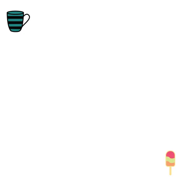 色彩斑斓的夏季冰淇淋 用棍子 白色背景上的矢量 — 图库矢量图片