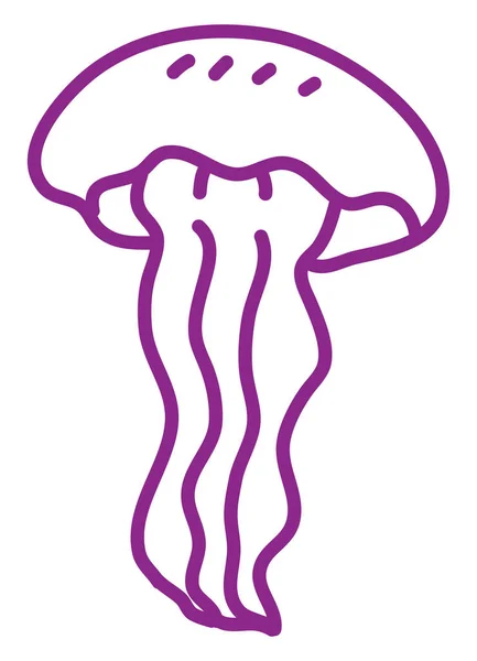 Medusa Mare Illustrazione Vettore Sfondo Bianco — Vettoriale Stock
