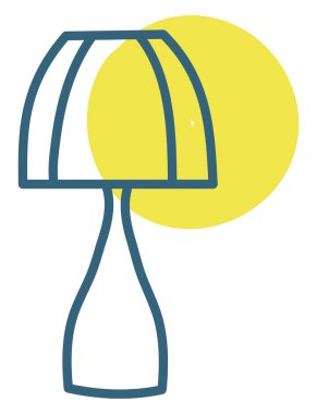 Nightstand oda lambası, illüstrasyon, beyaz arkaplan üzerinde vektör.