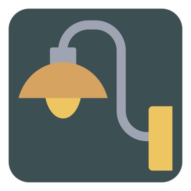 Duvar lambası, illüstrasyon, beyaz arkaplan üzerindeki vektör.