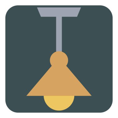 Tavan ışığı, illüstrasyon, beyaz arkaplandaki vektör.