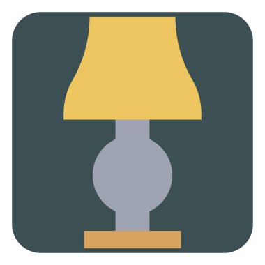 Modern dekoratif lamba, illüstrasyon, beyaz arkaplanda vektör.