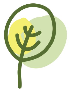 Çember yaprak, illüstrasyon, beyaz arkaplan üzerindeki vektör.