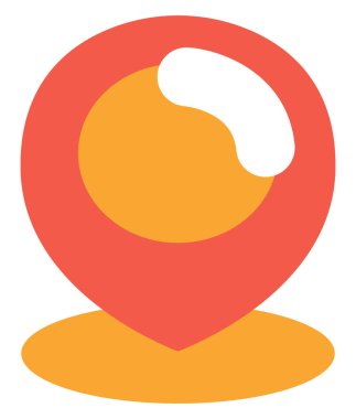 Lojistik konum, illüstrasyon, beyaz arkaplan üzerindeki vektör.