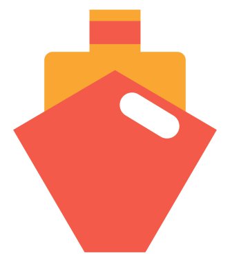 Lojistik kırmızı gemi, illüstrasyon, beyaz arkaplanda vektör.