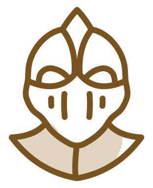 Ortaçağ şövalyesi, illüstrasyon, beyaz arka planda vektör..