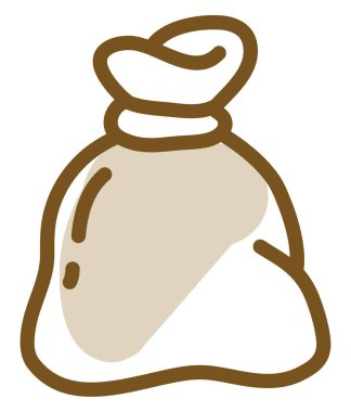 Ortaçağ patates çuvalı, illüstrasyon, beyaz arka planda vektör..