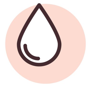 Adet kanı damlası, illüstrasyon, beyaz arka planda vektör..