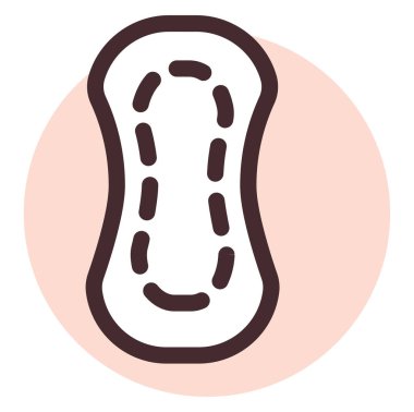 Beyaz arkaplanda günlük pamuk bloknot, illüstrasyon, vektör.